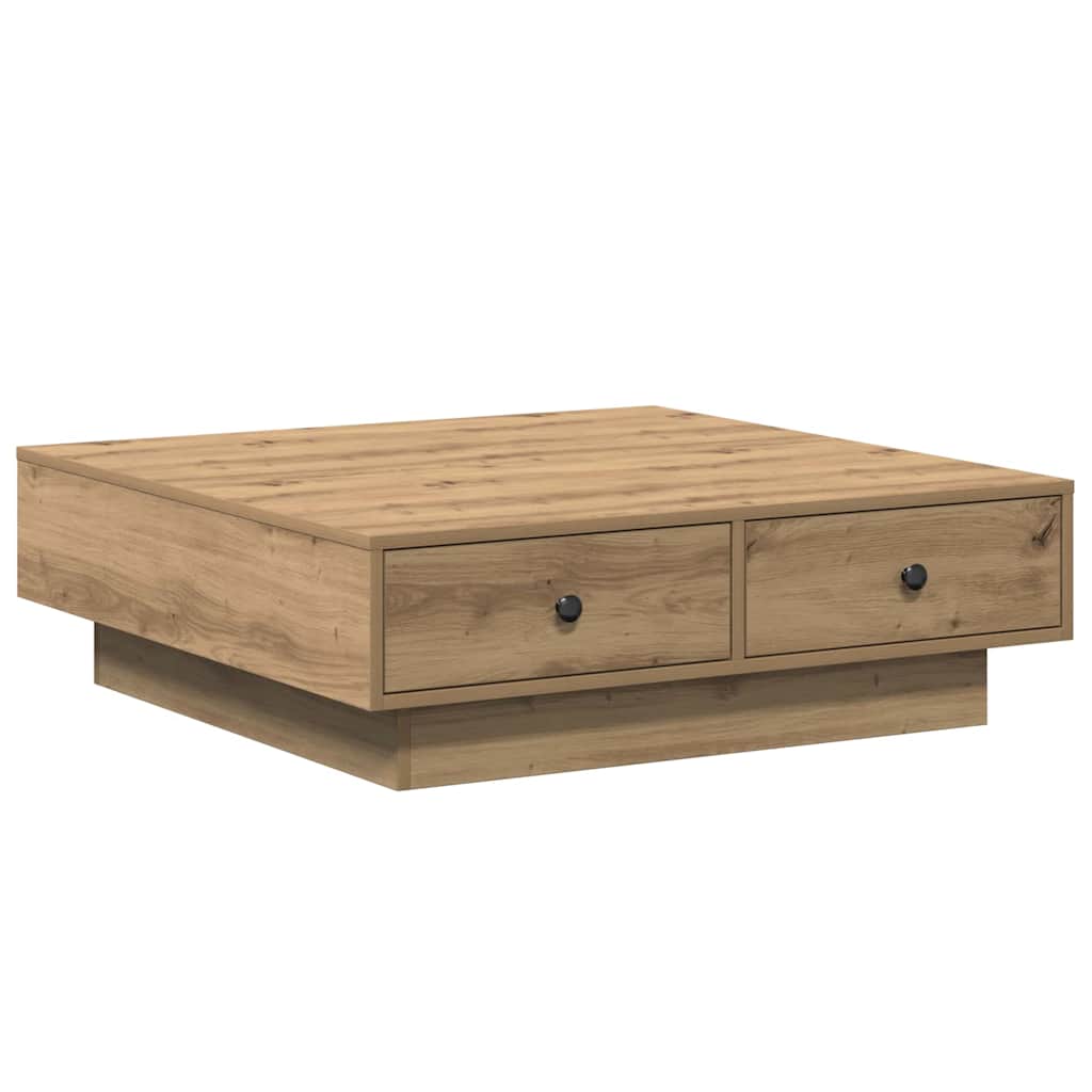 Kafébord Artisan eik Finer, MDF 90 x 90 x 28 cm Lagring