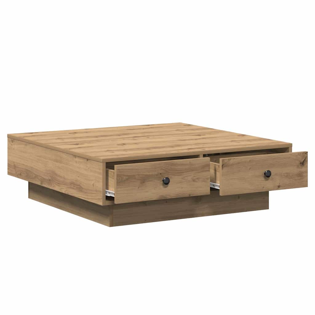 Kafébord Artisan eik Finer, MDF 90 x 90 x 28 cm Lagring