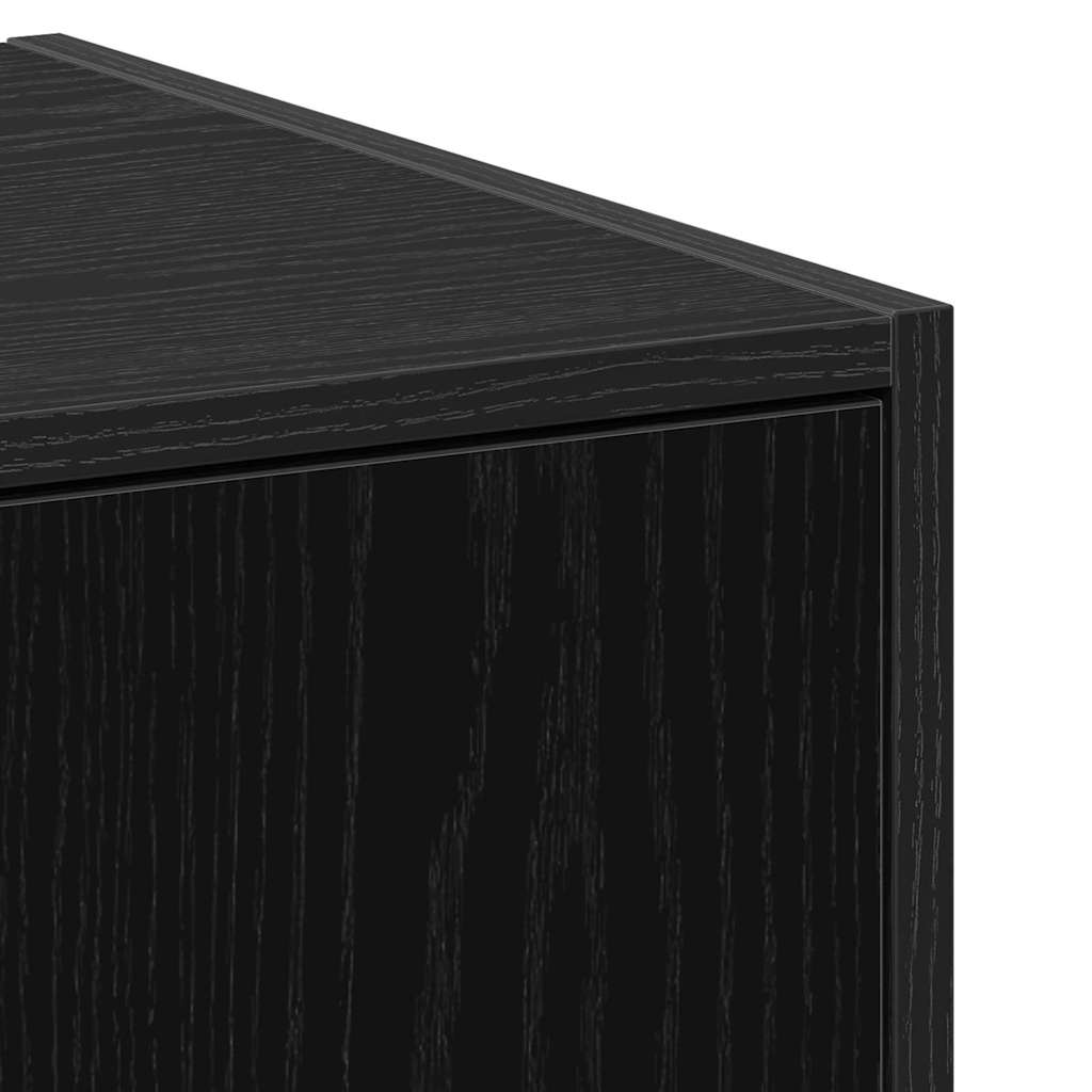Apotekerhylle Svart Eik 30x41x77,5 cm Konstruert Tre