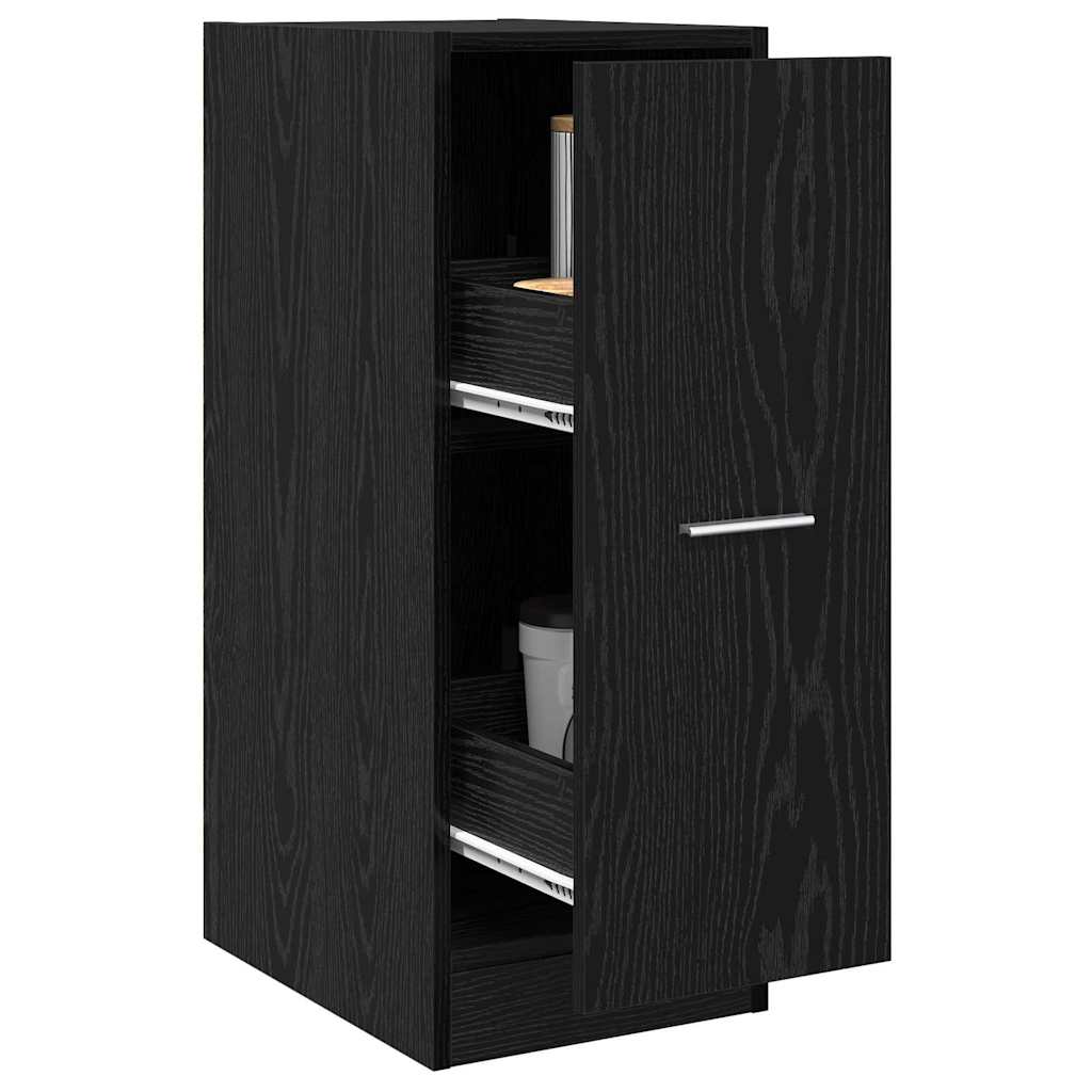 Apotekerhylle Svart Eik 30x41x77,5 cm Konstruert Tre