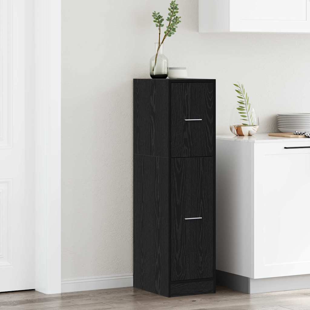 Apoteker skap svart eik 30x41x118 cm konstruert tre