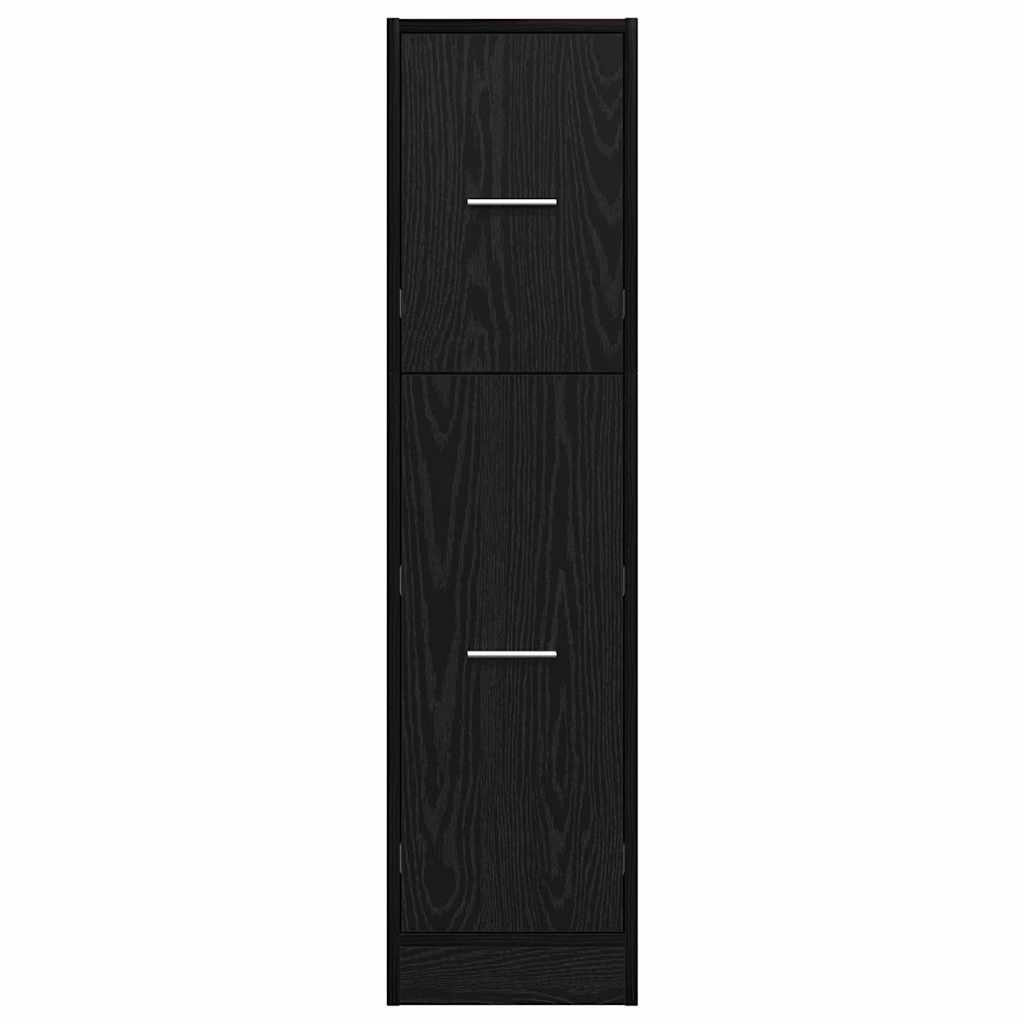 Apoteker skap svart eik 30x41x118 cm konstruert tre