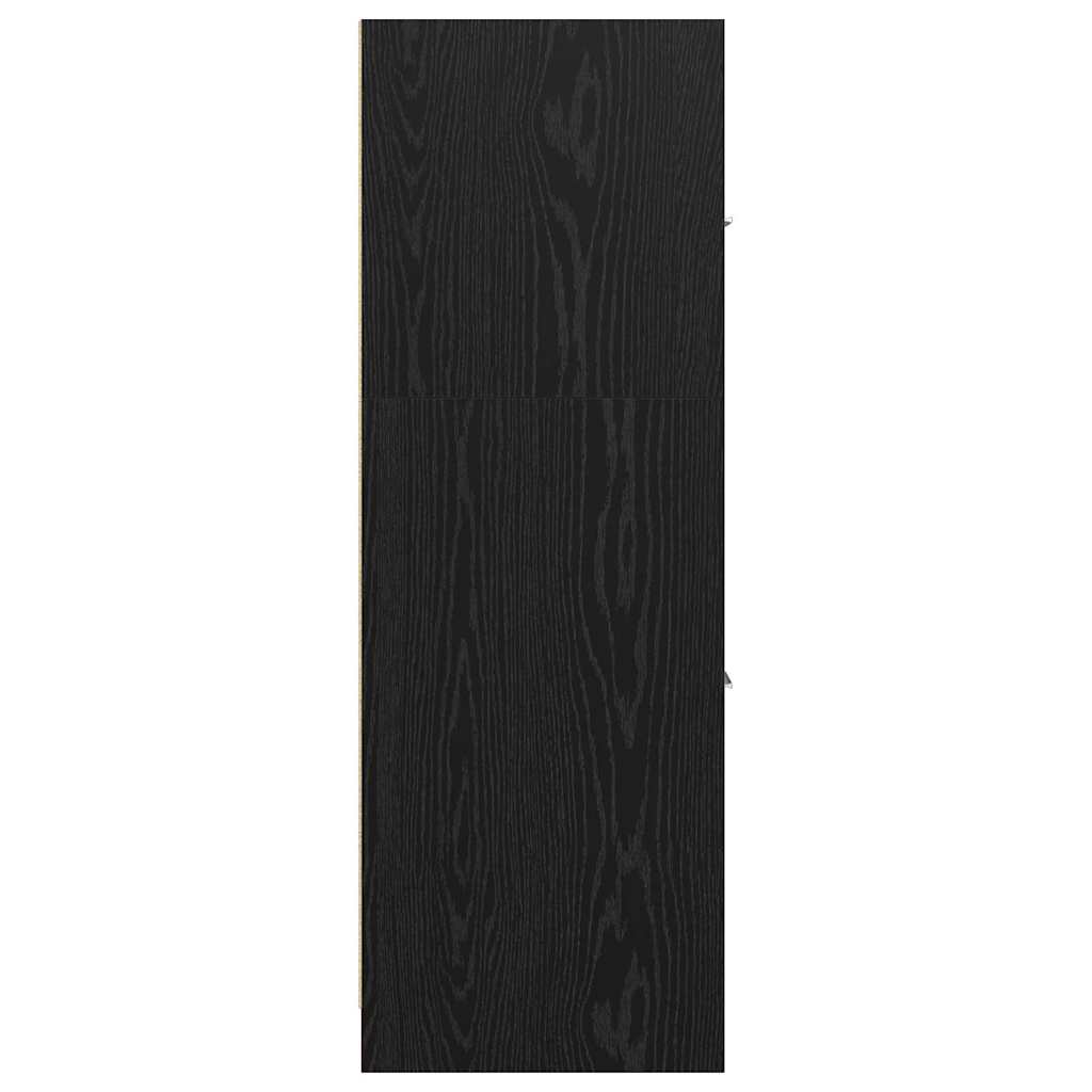 Apoteker skap svart eik 30x41x118 cm konstruert tre