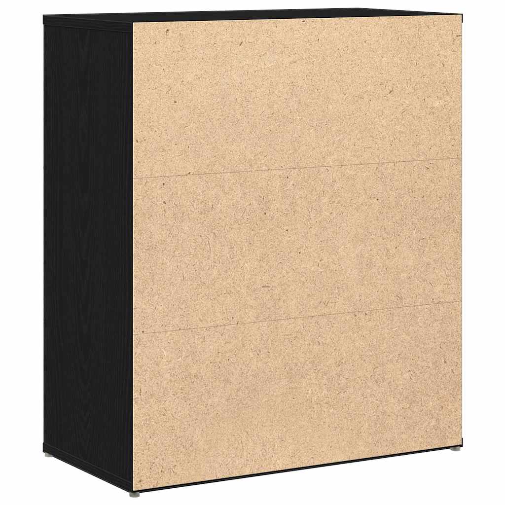 Skjenk svart eik 60x31x70 cm konstruert tre