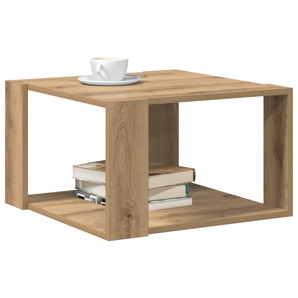 Kaffebord Håndverksmessig eik 51,5x51,5x30 cm