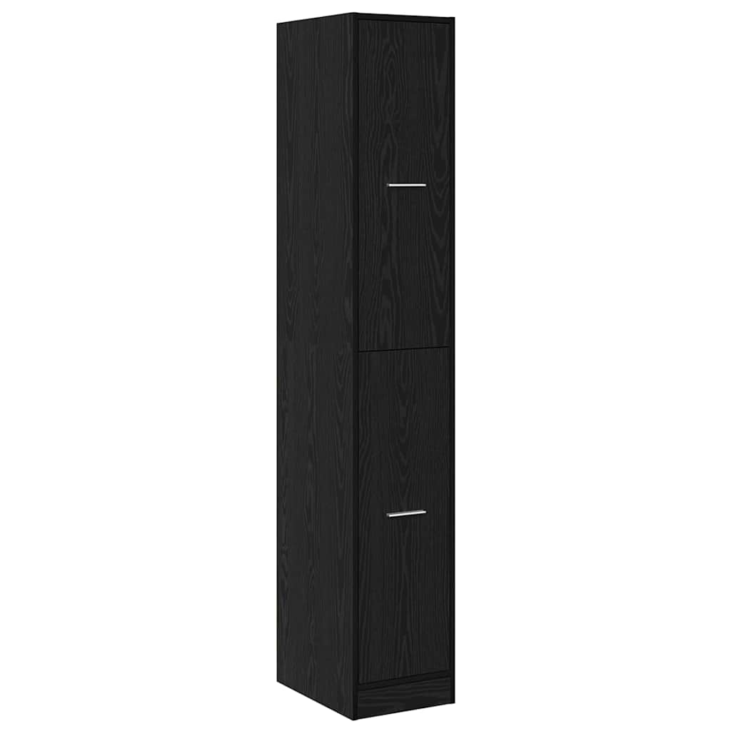 apotekskap svart eik 30x41x174,5 cm kryssfiner