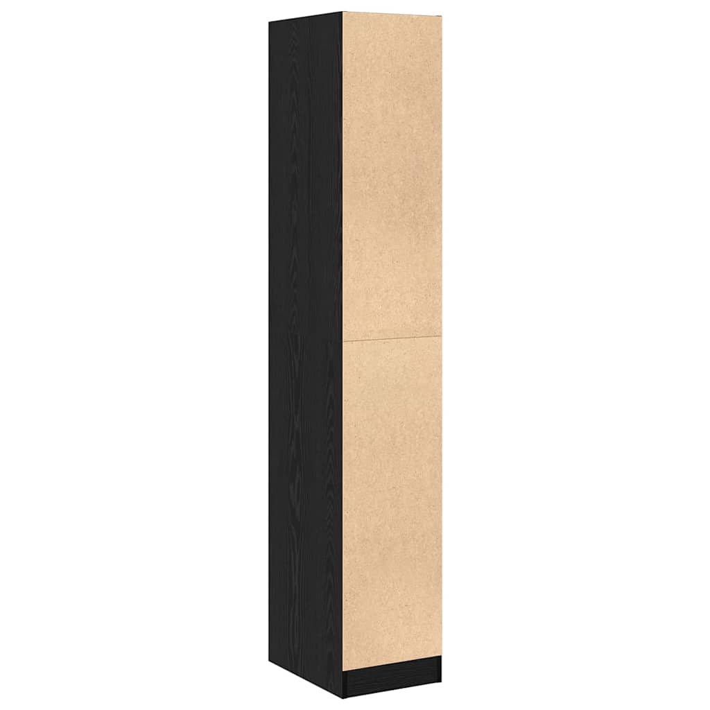 apotekskap svart eik 30x41x174,5 cm kryssfiner