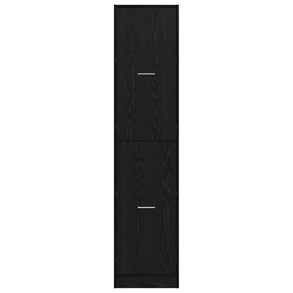 Apotekskap Svart Eik 40x41x174,5 cm Sponplate