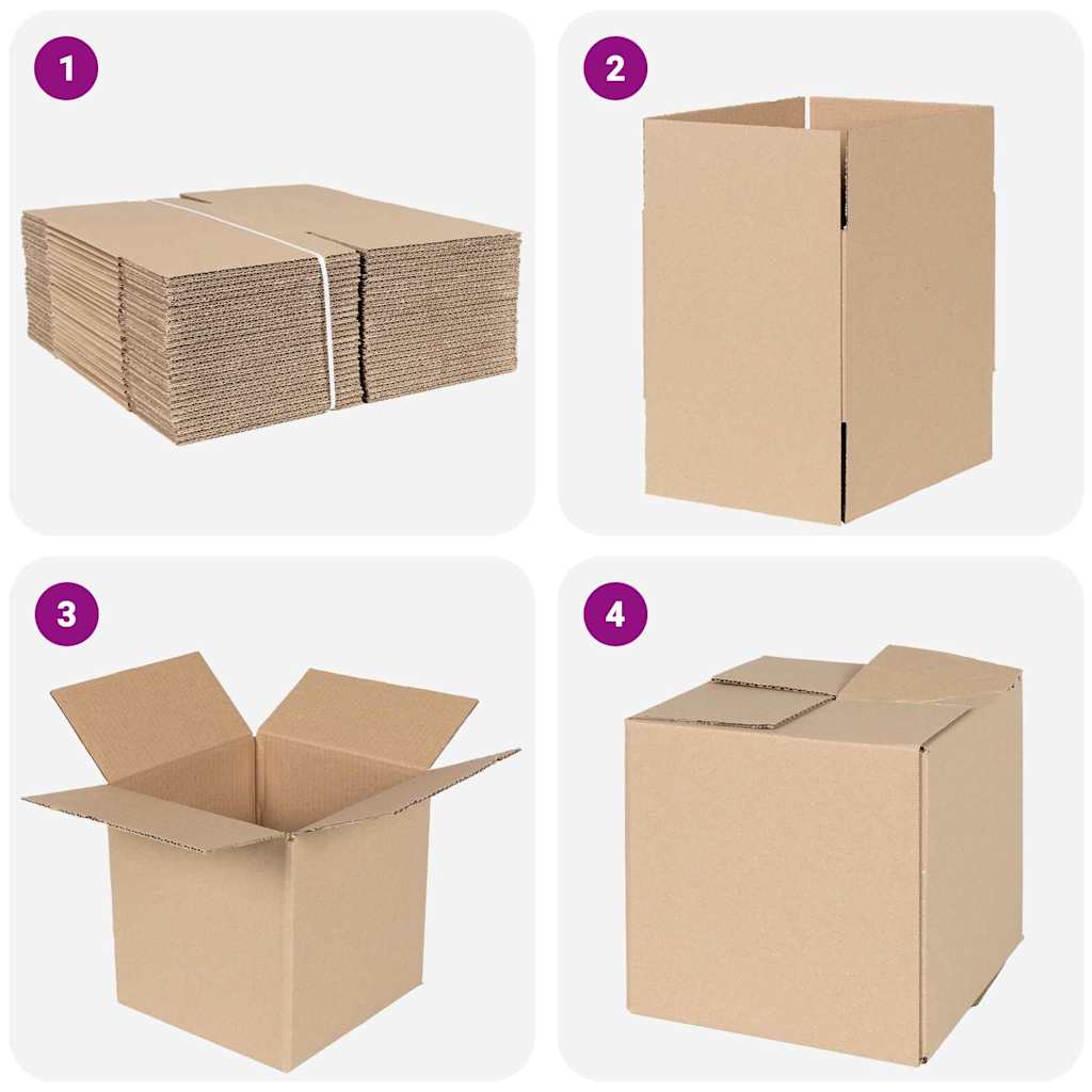 Folding Box 50 stk 20x20x20 cm Kartong