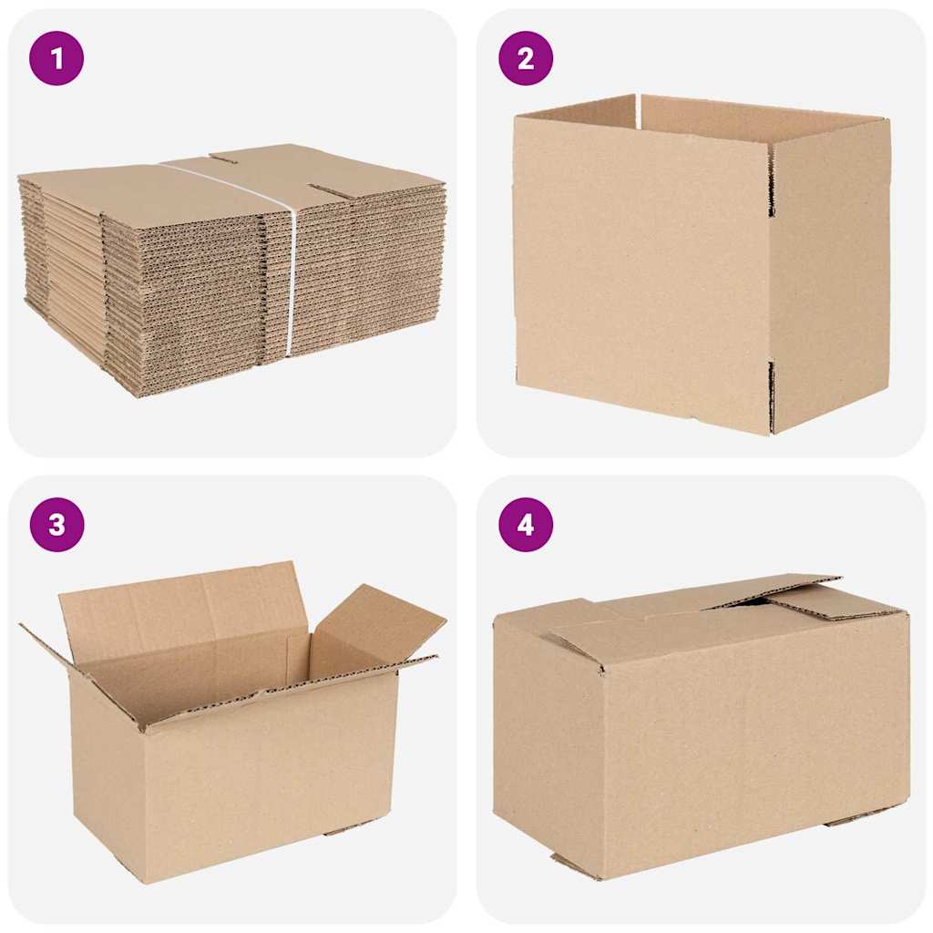Folding Box 50 stk 24x13x13 cm Kartong