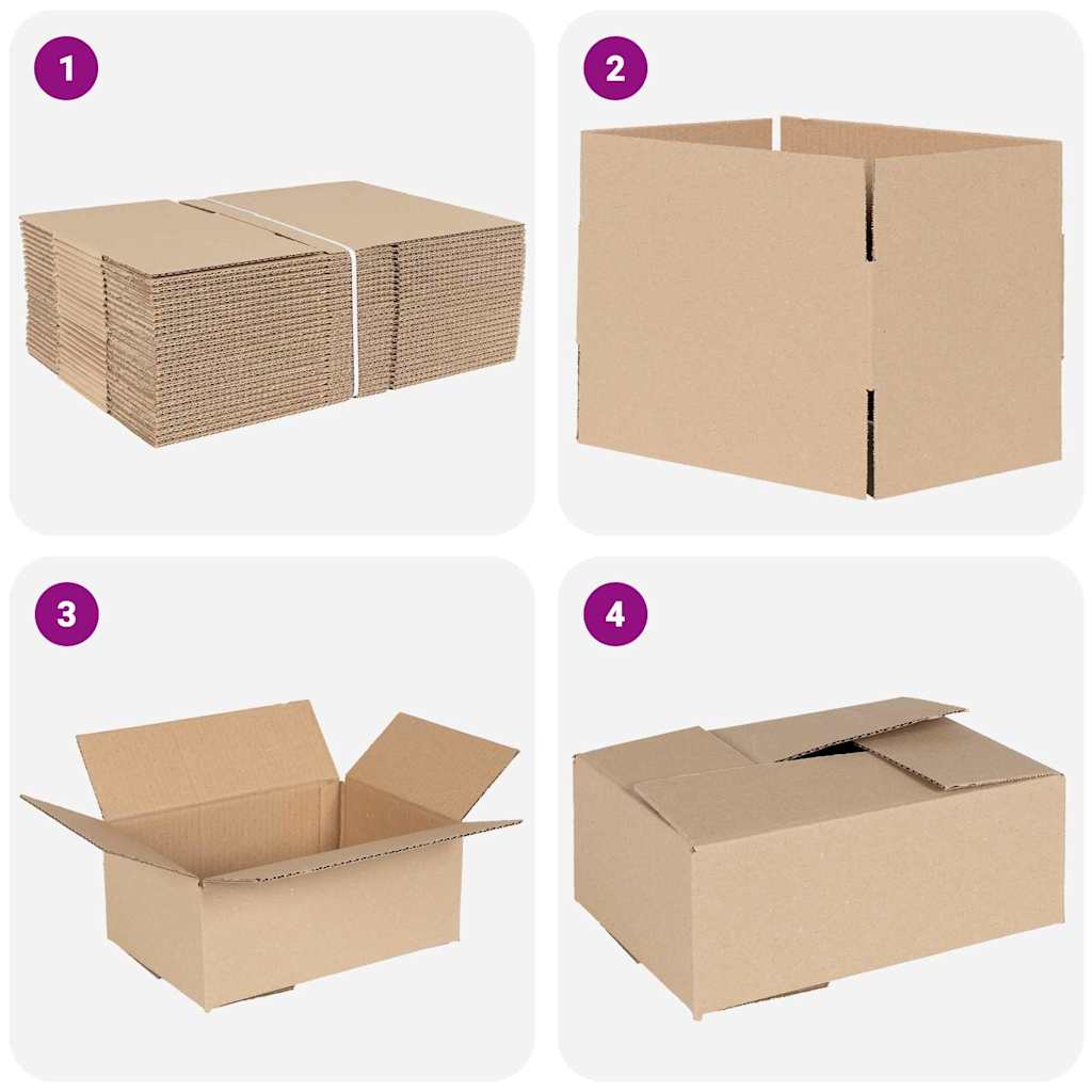 Folding Box 50 stk 25x17,5x10 cm Kartong
