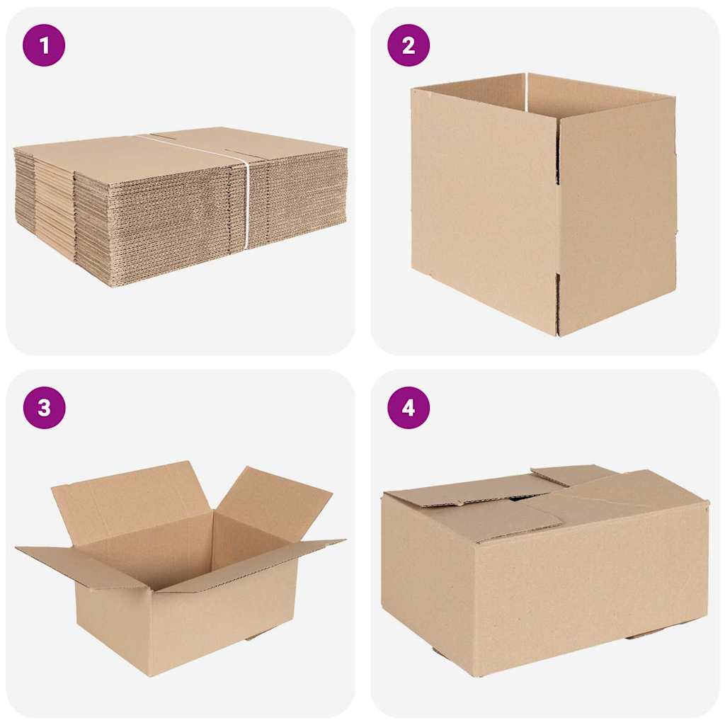 Foldbar boks 50 stk 30x21,5x14 cm Kartong