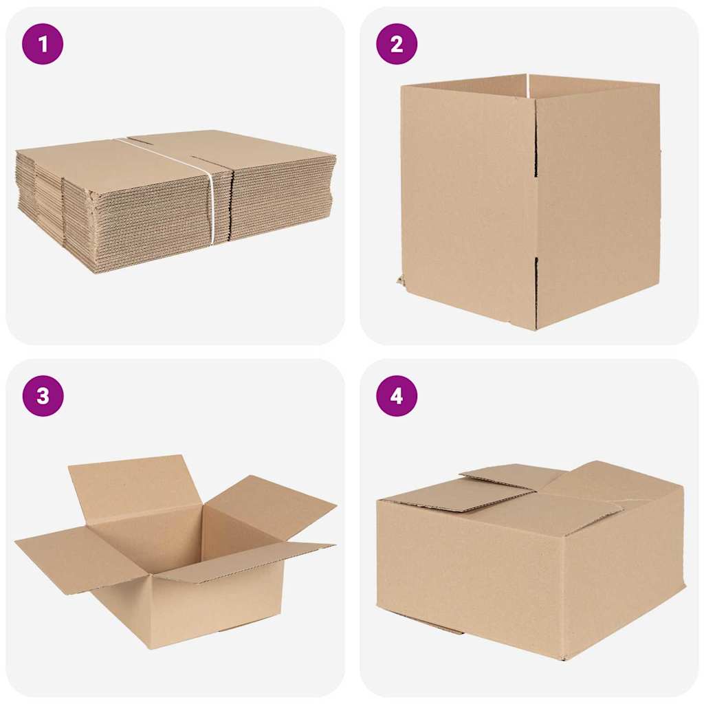 brettbare boks 50 stk 30x30x15 cm Kartong