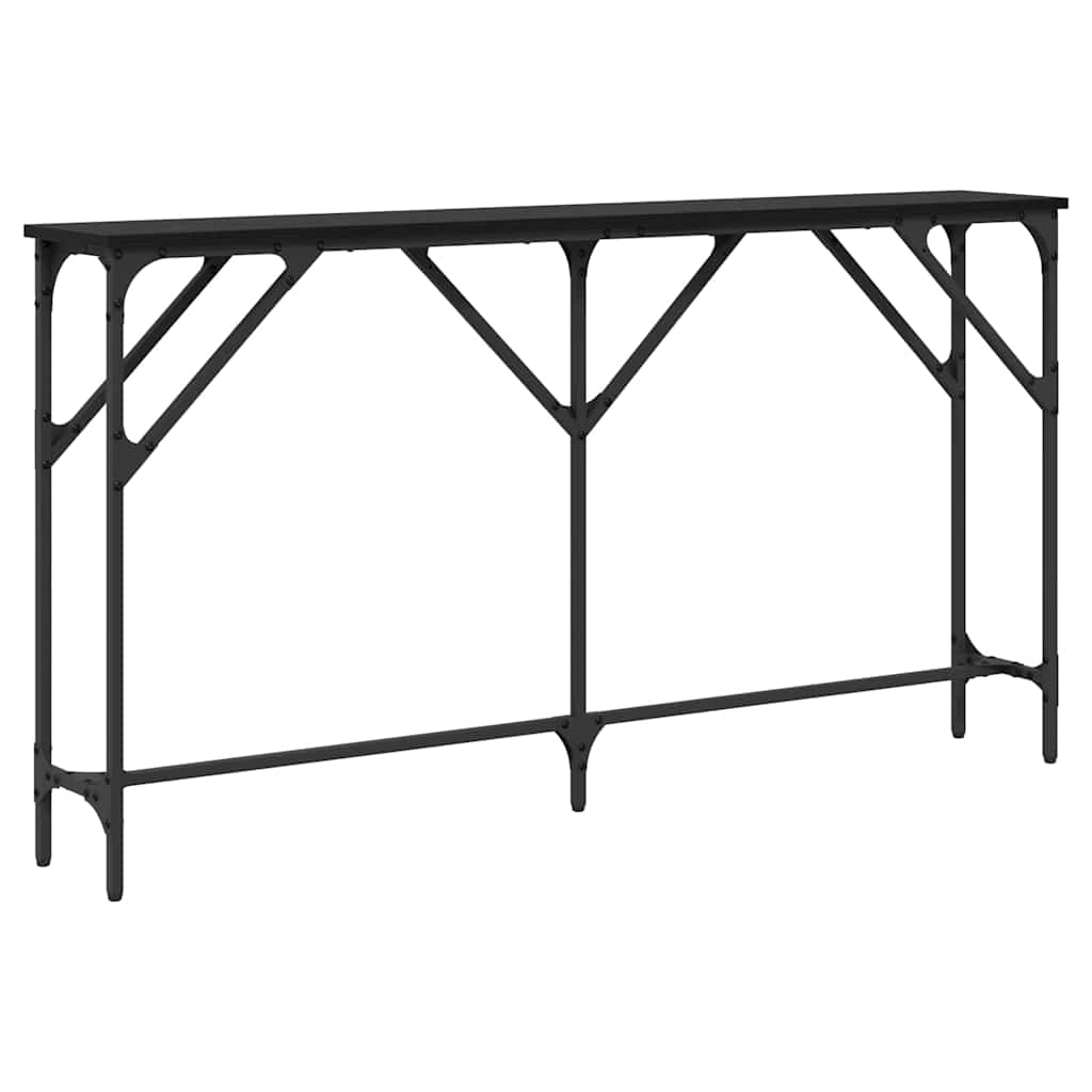 Avlastningsbord Svart Eik 140x23x75 cm Konstruert Tre