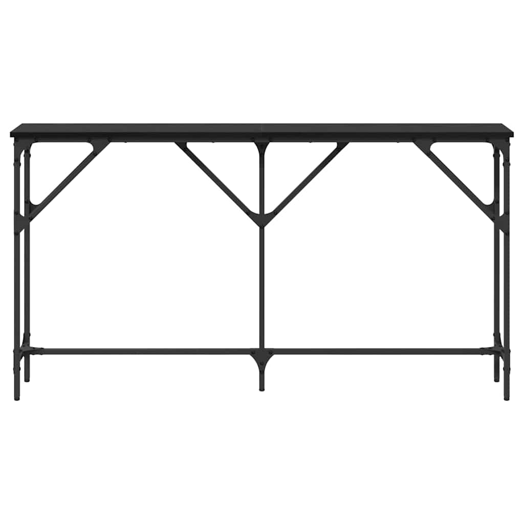 Avlastningsbord Svart Eik 140x23x75 cm Konstruert Tre