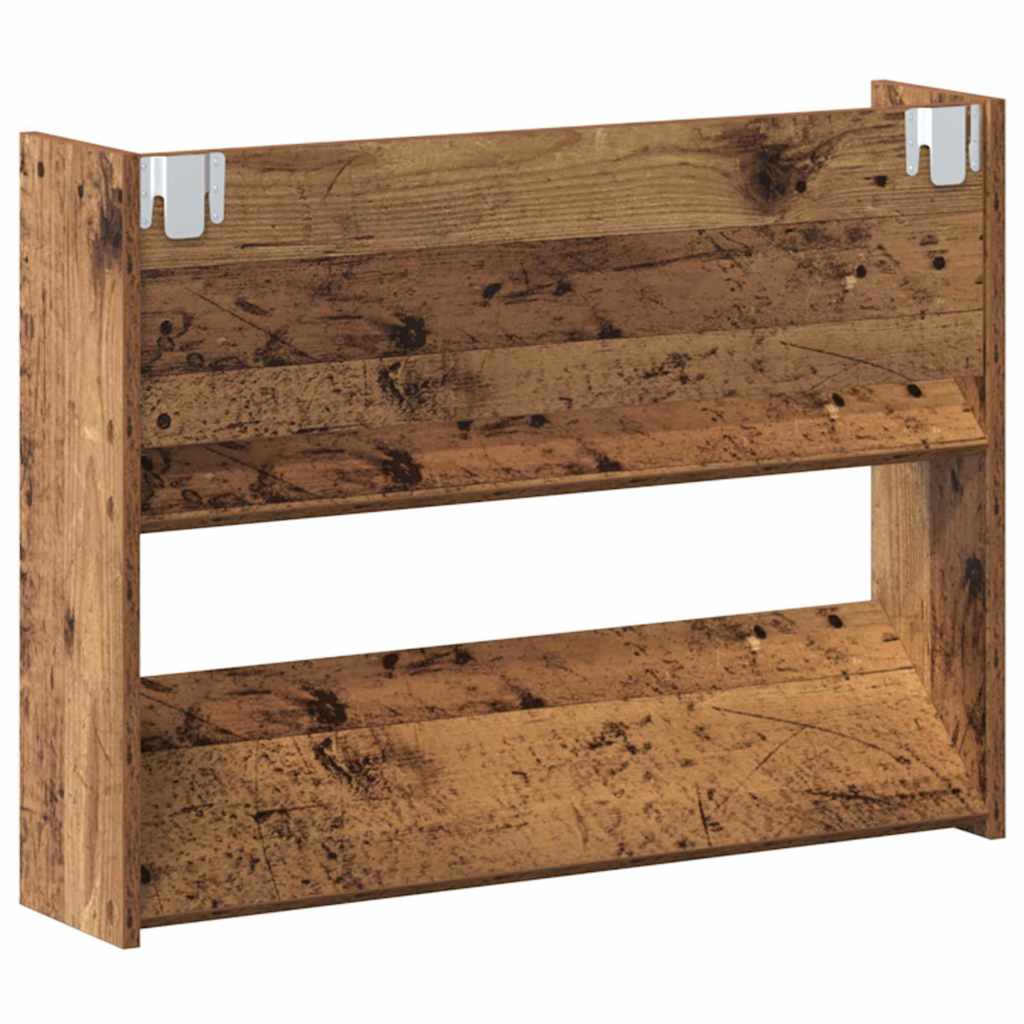 Veggsko skap 2 pcs Gammelt tre 60 x 18 x 60 cm Konstruert tre