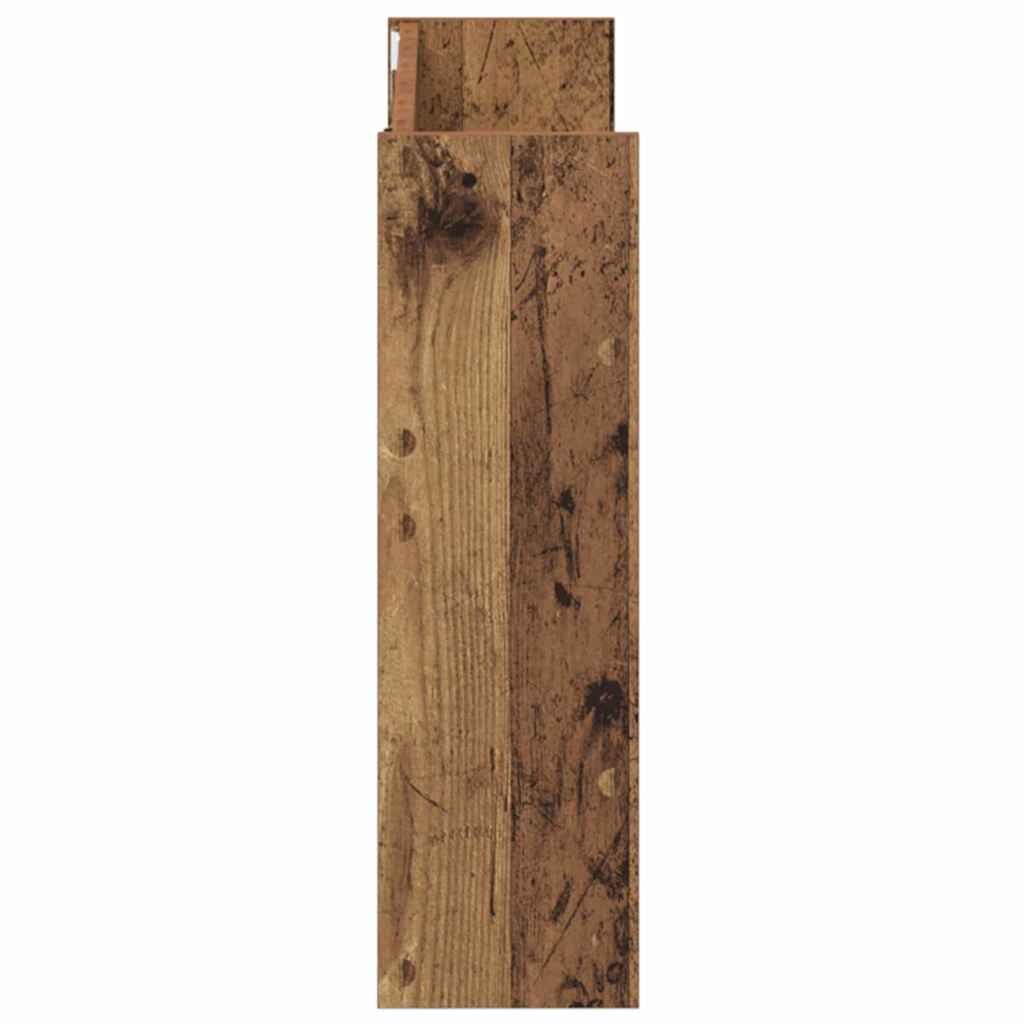 Veggsko skap 2 pcs Gammelt tre 60 x 18 x 60 cm Konstruert tre