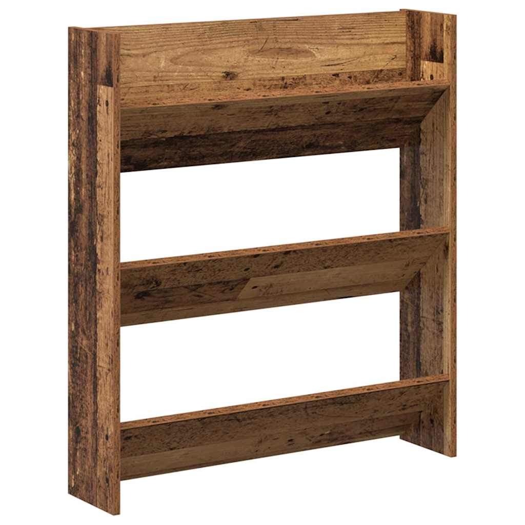 Veggsko skap 2 pcs Gammelt tre 60 x 18 x 60 cm Konstruert tre