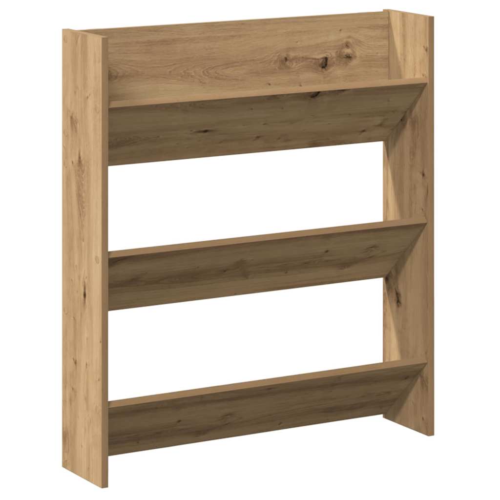 Veggsko skap 2 pcs artisan eik 60 x 18 x 60 cm Konstruert tre