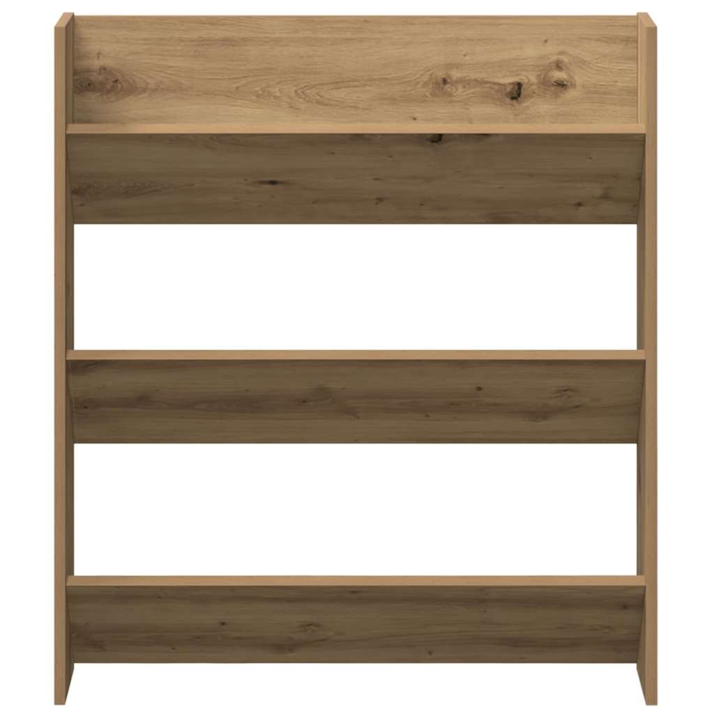 Veggsko skap 2 pcs artisan eik 60 x 18 x 60 cm Konstruert tre