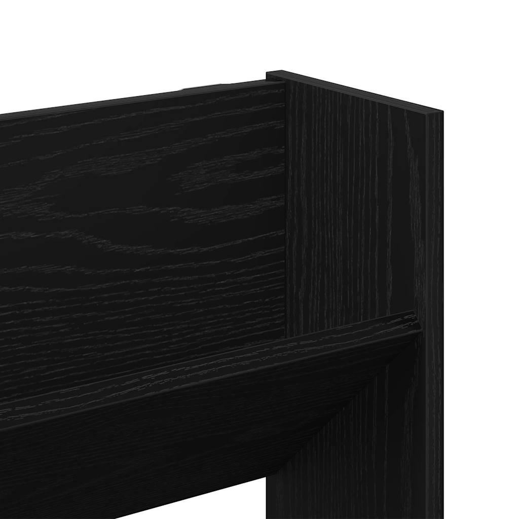Veggsko skap 2 pcs Svart eik 60 x 18 x 60 cm Konstruert tre