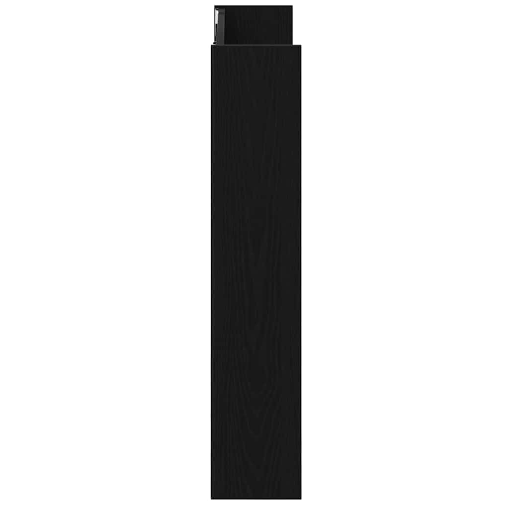 Veggsko skap 2 pcs Svart eik 60 x 18 x 60 cm Konstruert tre