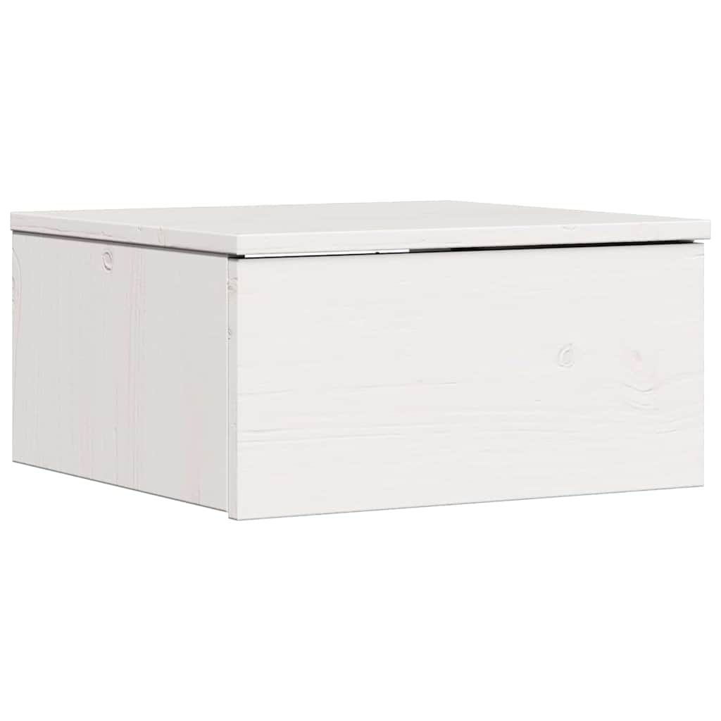 Vegghengt nattebord med skuff Veggmontert 2 pcs Hvit 37 x 35 x 18.5 cm