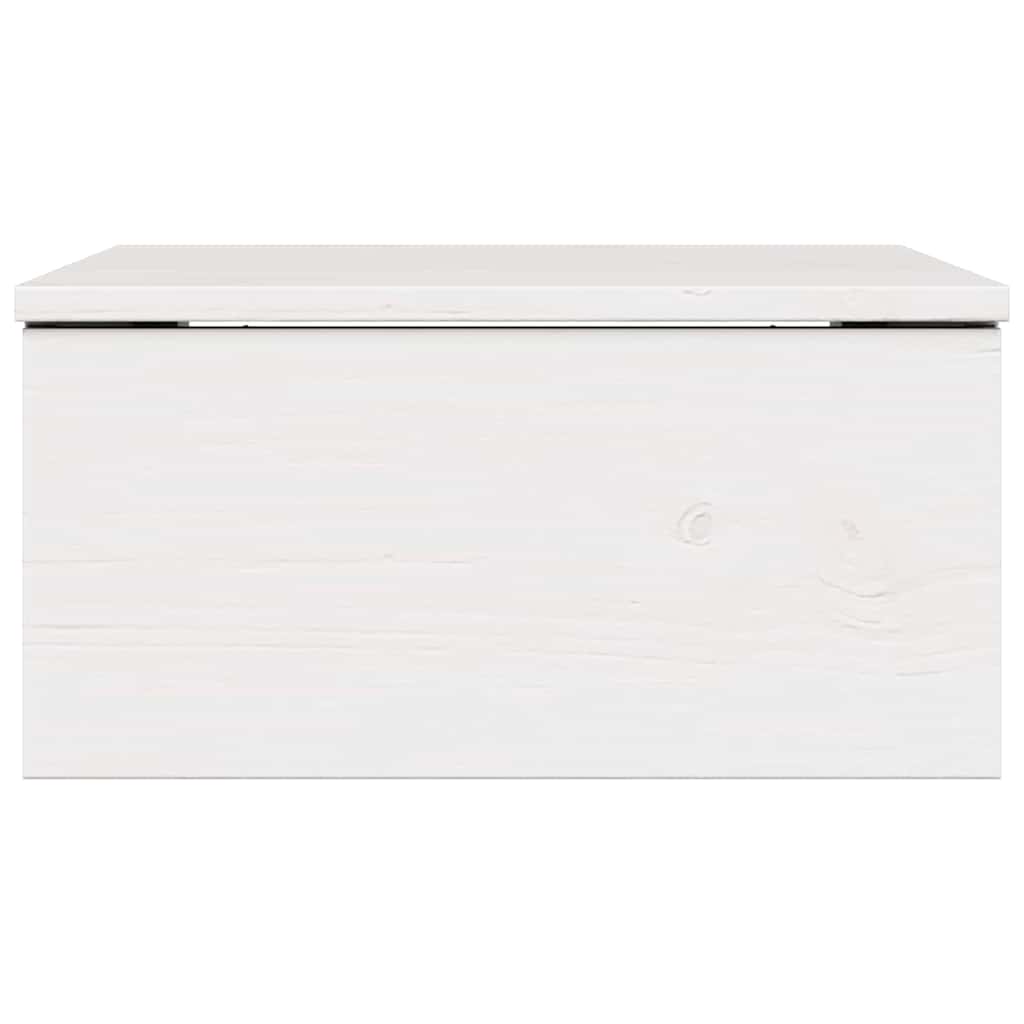 Vegghengt nattebord med skuff Veggmontert 2 pcs Hvit 37 x 35 x 18.5 cm