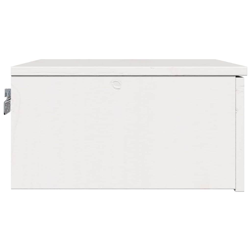 Vegghengt nattebord med skuff Veggmontert 2 pcs Hvit 37 x 35 x 18.5 cm