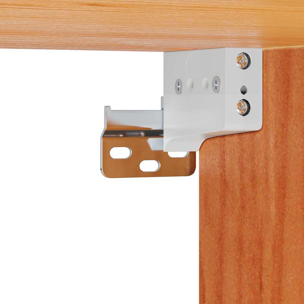 Vegghengt nattebord Voksbrun 39 x 34 x 16.5 cm Massiv furu tre