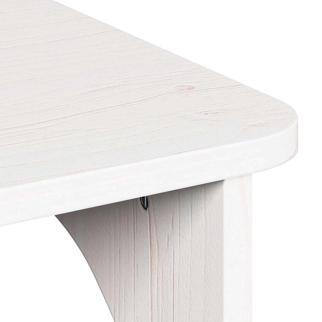 Kaffebord Hvit 80 x 50 x 31 cm Massiv furu tre