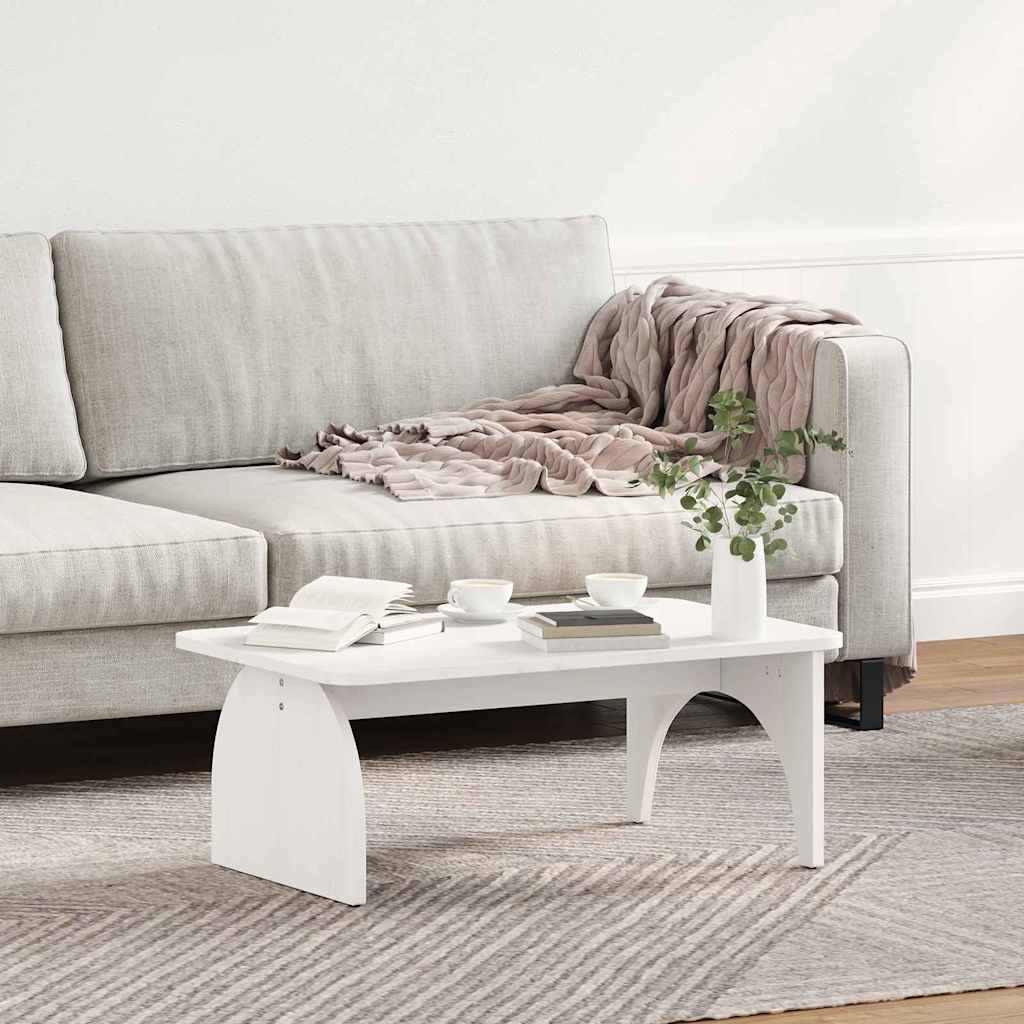 Kaffebord Hvit 80 x 50 x 31 cm Massiv furu tre