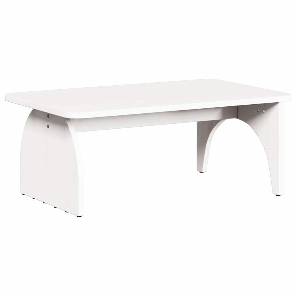 Kaffebord Hvit 80 x 50 x 31 cm Massiv furu tre