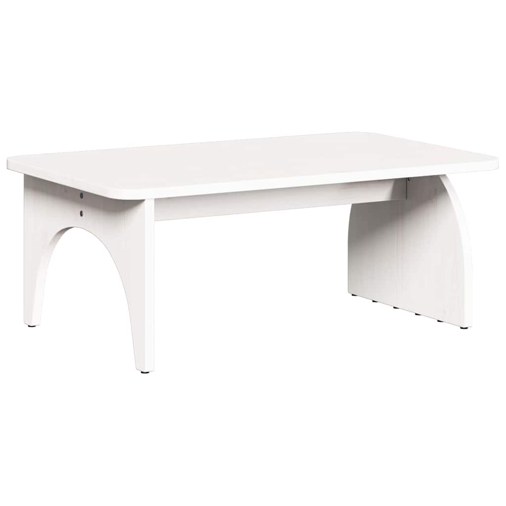 Kaffebord Hvit 80 x 50 x 31 cm Massiv furu tre