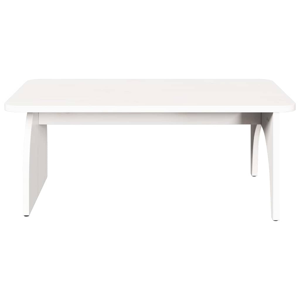 Kaffebord Hvit 80 x 50 x 31 cm Massiv furu tre