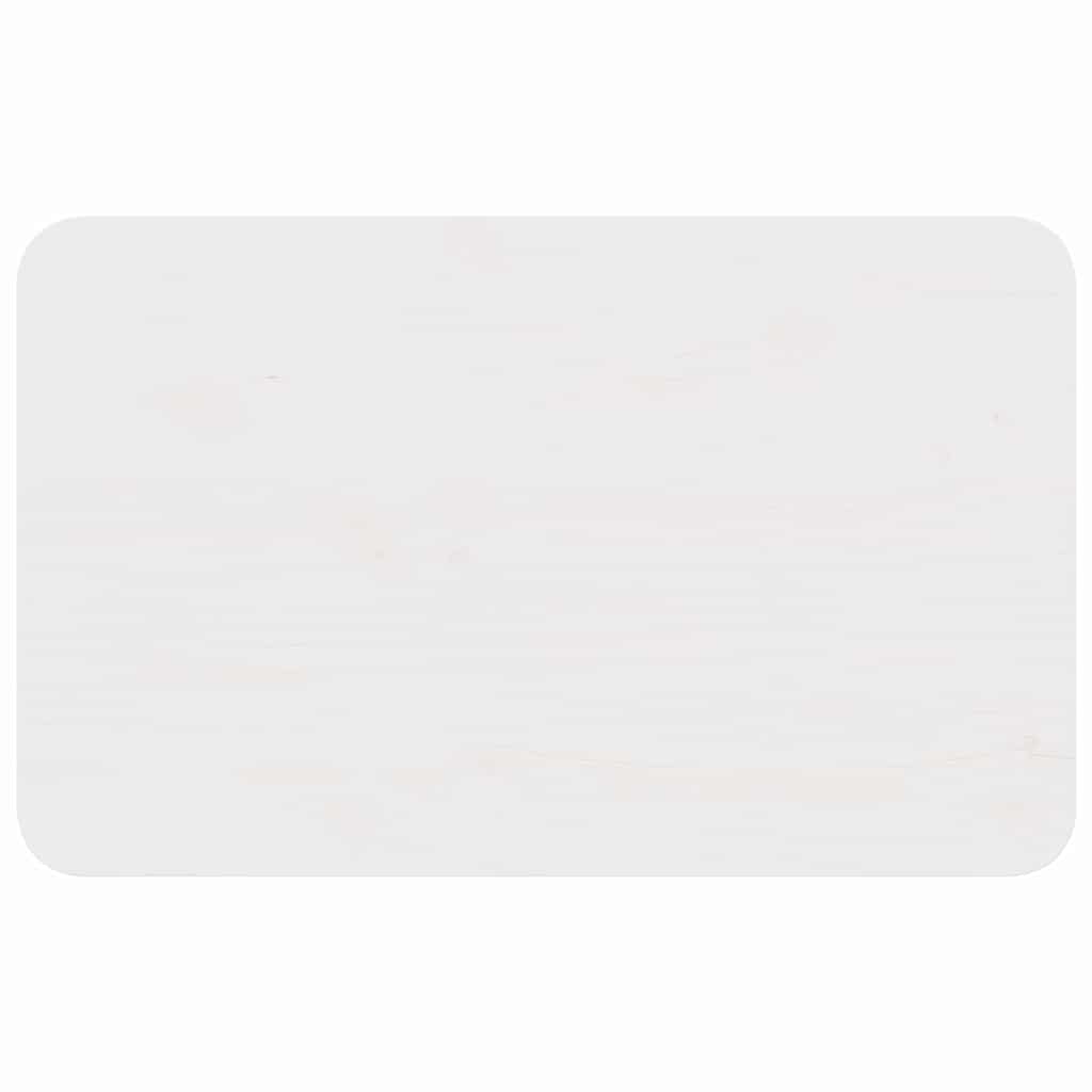 Kaffebord Hvit 80 x 50 x 31 cm Massiv furu tre