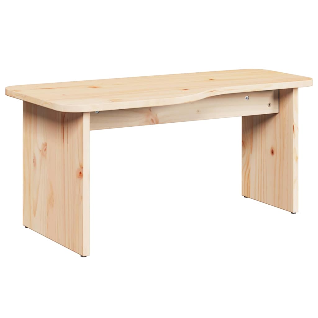 Kaffebord 2 pcs Naturlig 100 x 69 x 35.5 cm Massiv furu tre