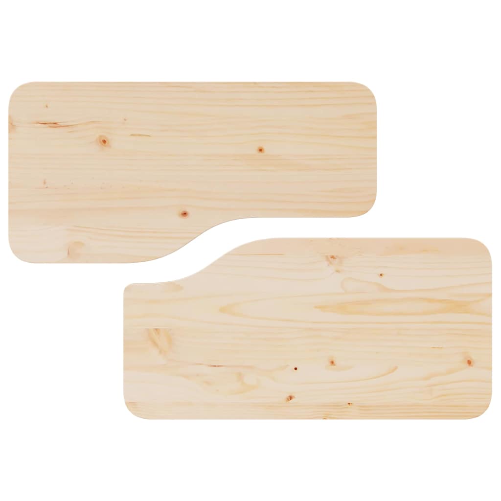 Kaffebord 2 pcs Naturlig 100 x 69 x 35.5 cm Massiv furu tre