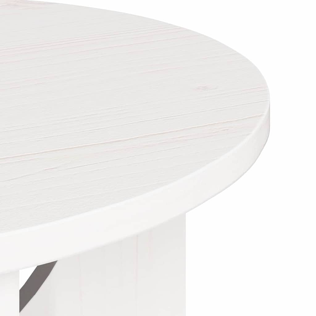 Kaffebord Hvit 50 x 50 x 35 cm Massiv furu tre