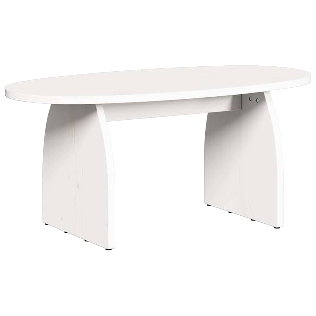 Kaffebord Hvit 80 x 40 x 35 cm Massiv furu tre
