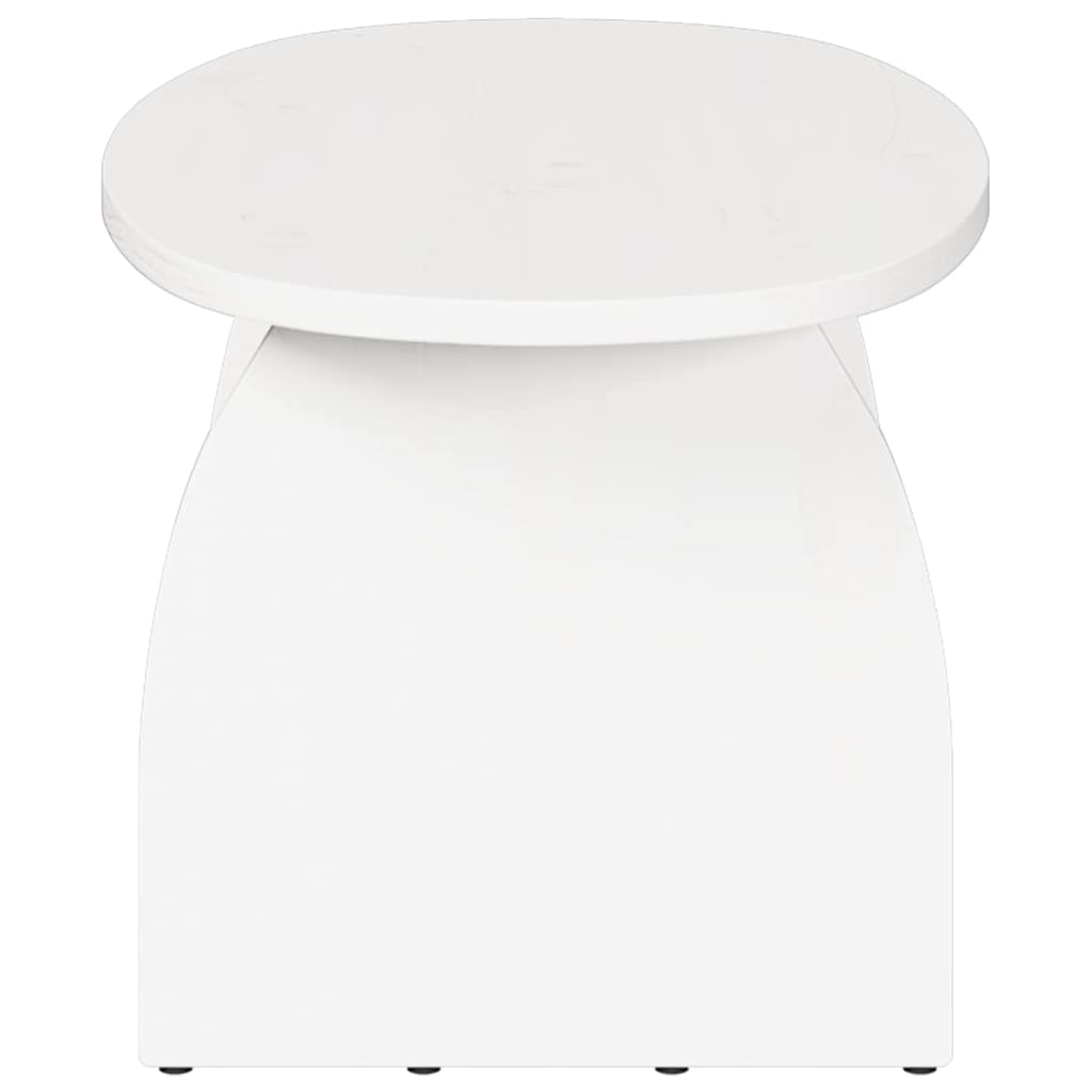 Kaffebord Hvit 80 x 40 x 35 cm Massiv furu tre