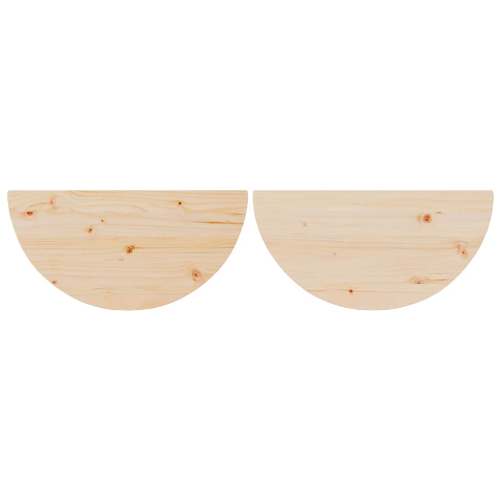 Kaffebord 2 pcs Naturlig 79 x 39.5 x 40 cm Massiv furu tre