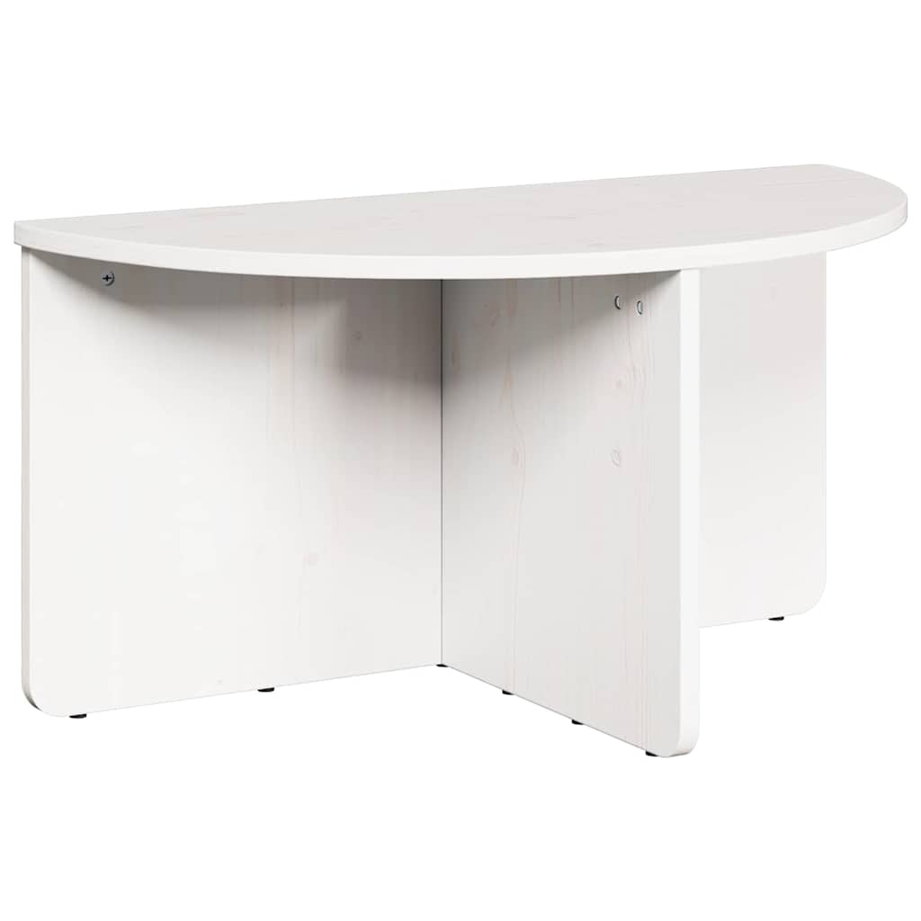 Kaffebord 2 pcs Hvit 79 x 39.5 x 40 cm Massiv furu tre