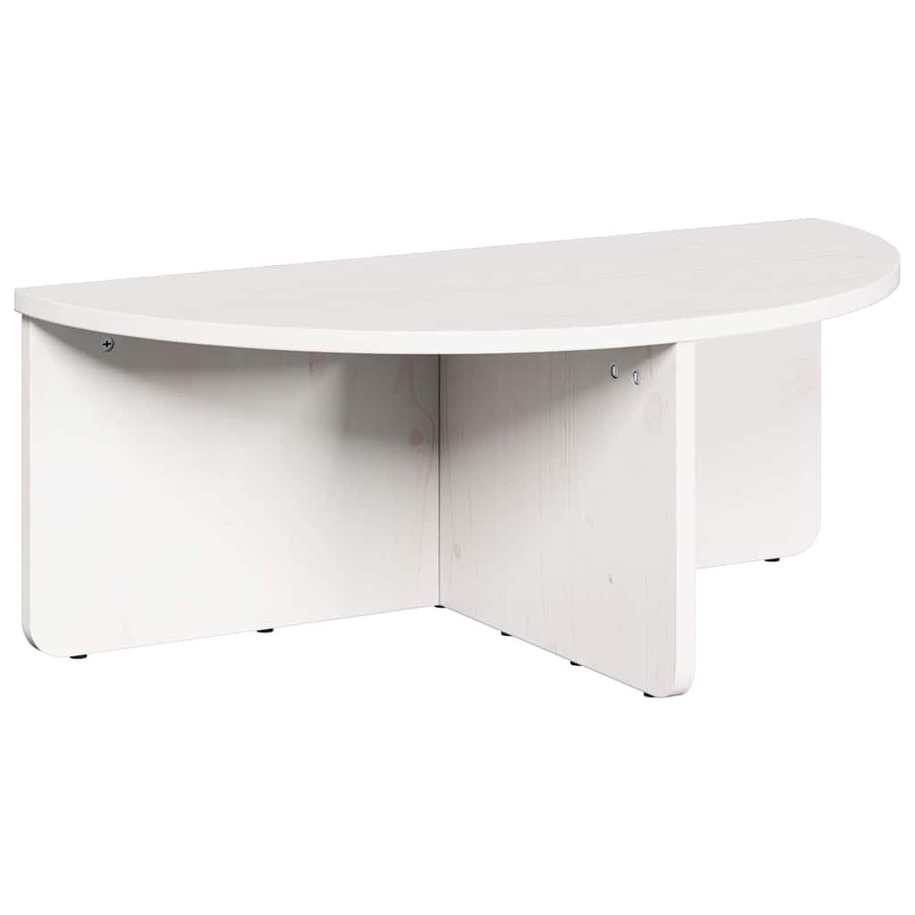 Kaffebord 2 pcs Hvit 79 x 39.5 x 40 cm Massiv furu tre