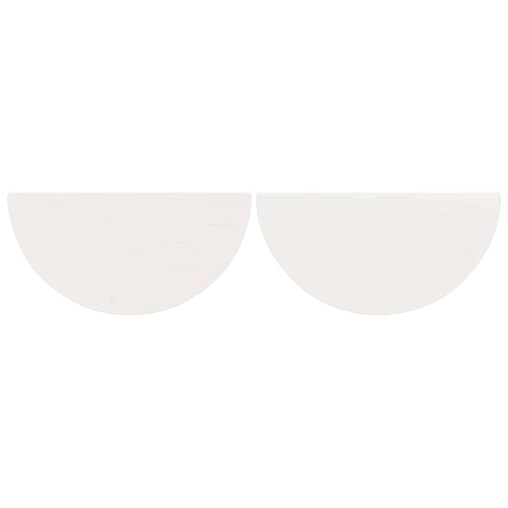 Kaffebord 2 pcs Hvit 79 x 39.5 x 40 cm Massiv furu tre