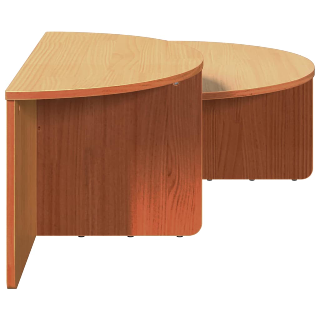 Kaffebord 2 pcs Voksbrun 79 x 39.5 x 40 cm Massiv furu tre