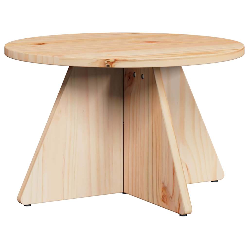 Kaffebord 3 pcs Naturlig 49 x 49 x 30 cm Massiv furu tre