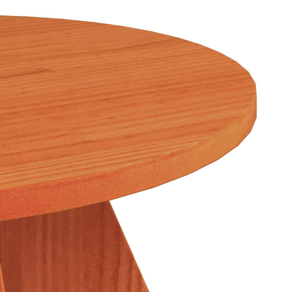 Kaffebord 3 pcs Vokset brun 49 x 49 x 30 cm Massiv furu tre