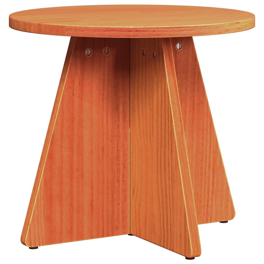 Kaffebord 3 pcs Vokset brun 49 x 49 x 30 cm Massiv furu tre