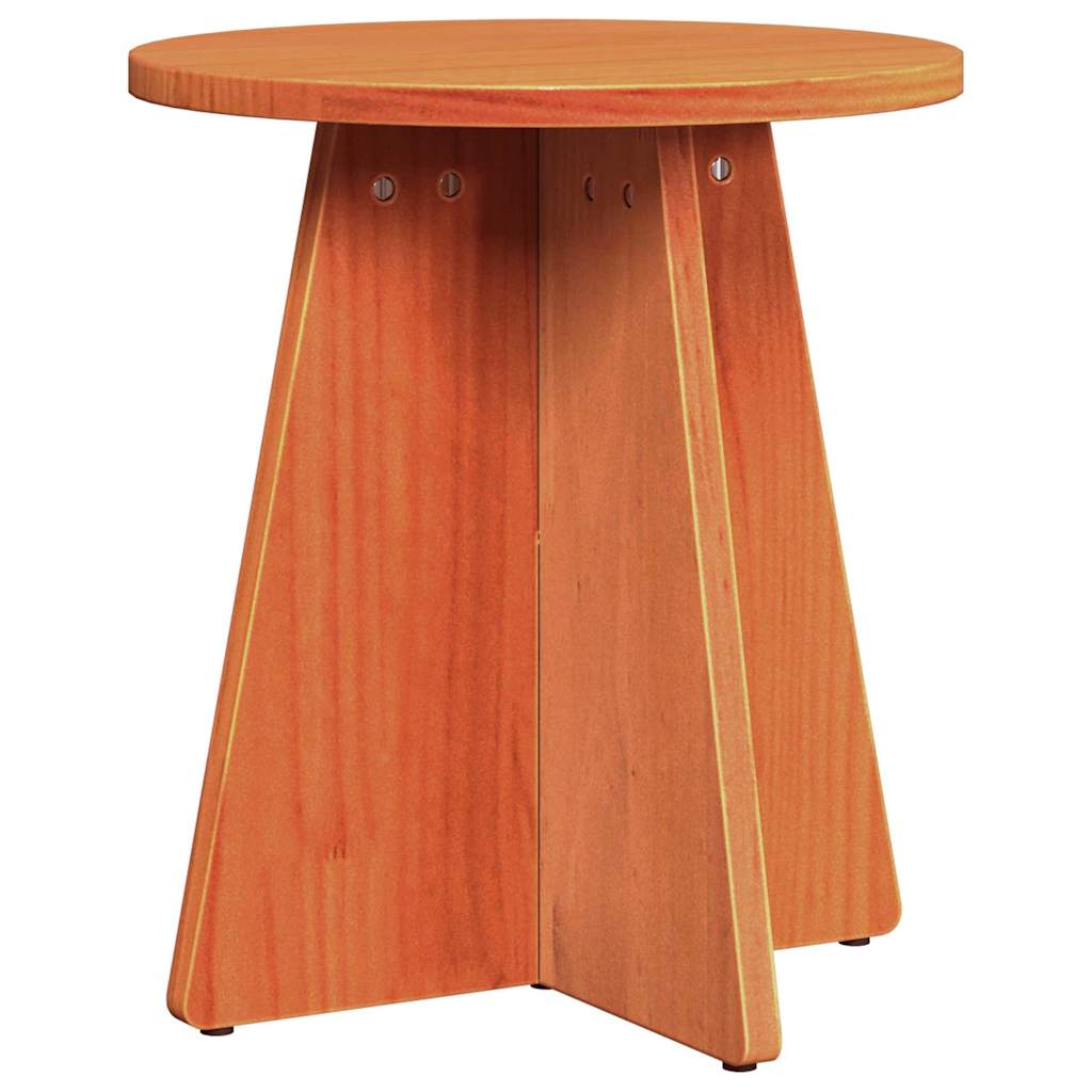 Kaffebord 3 pcs Vokset brun 49 x 49 x 30 cm Massiv furu tre